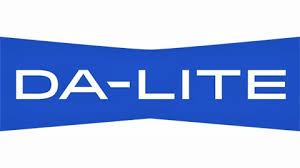 Blue and white Da-Lite logo.