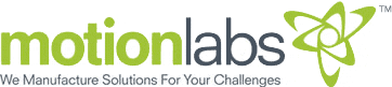 The Motion Labs logo featuring the text "we manufacture solutions for your challenges."